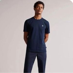 Ted Baker London Oxford badge Dark Blue Short Sleeve Tee size 3/sma